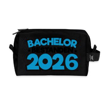 Bachelor 2026 Abschluss Promotion Sponsion - Recycelte Kulturtasche - Schwarz - Vorne