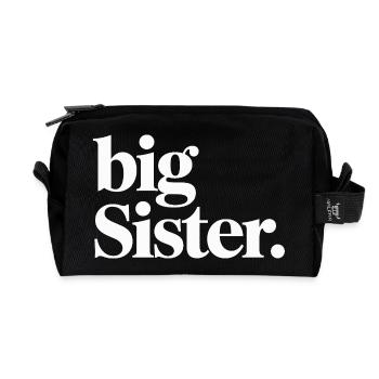 Typographie de la Grande Sœur - Trousse de toilette en tissu recyclé - noir - Devant