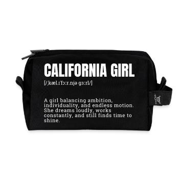 California Girl : ambition et individualité - Trousse de toilette en tissu recyclé - noir - Devant
