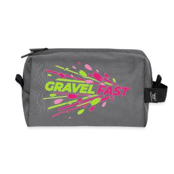 Gravel Fast Speed Petals Vector - Recycled Toiletry Zip Bag - anthracite - Front