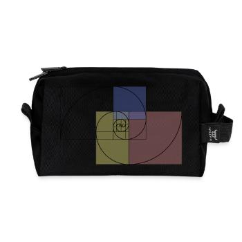 Golden spiral - Recycled Toiletry Zip Bag - black - Front