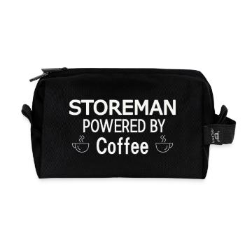 Storeman Powered By Coffee - Recycelte Kulturtasche - Schwarz - Vorne