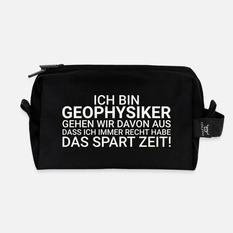 Geophysiker Zeit Sparen Geophysik - Recycelte Kulturtasche - Schwarz