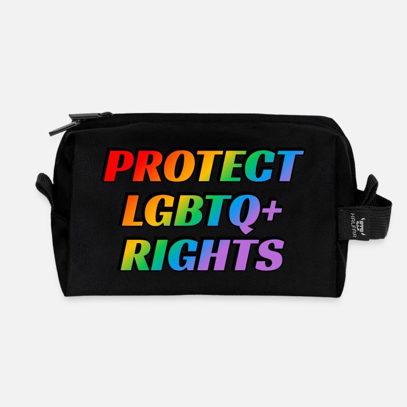 Schutz der LGBTQ-Rechte - Recycelte Kulturtasche - Schwarz