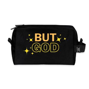 But GOD - Recycled Toiletry Zip Bag - black - Front