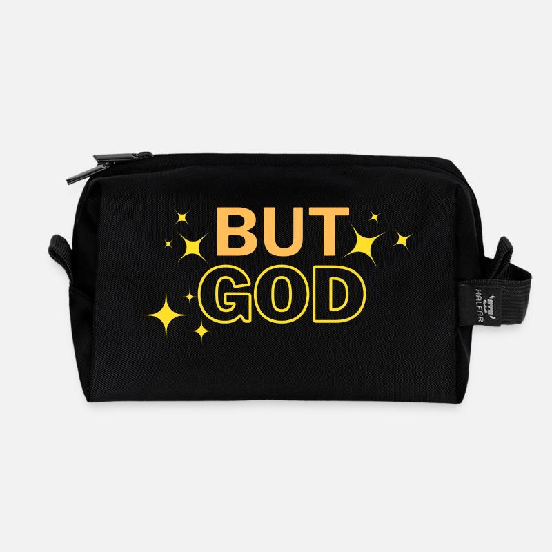 Aber GOTT - Recycelte Kulturtasche - Schwarz