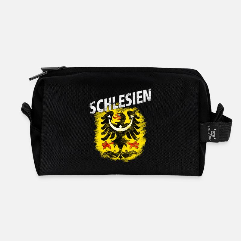 Schlesien - Recycelte Kulturtasche - Schwarz