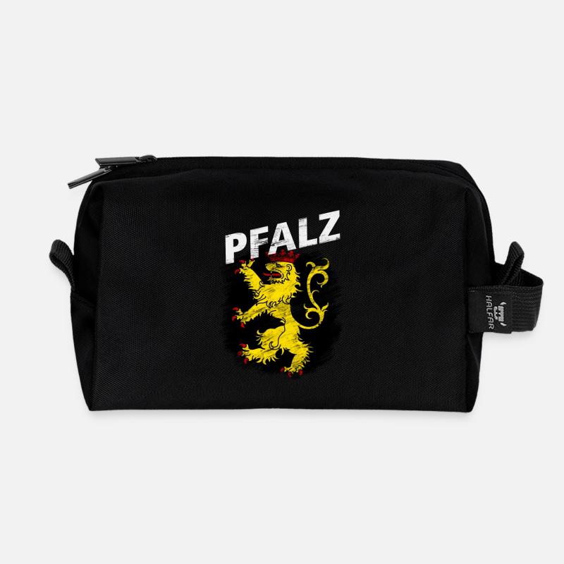 Pfalz - Recycelte Kulturtasche - Schwarz