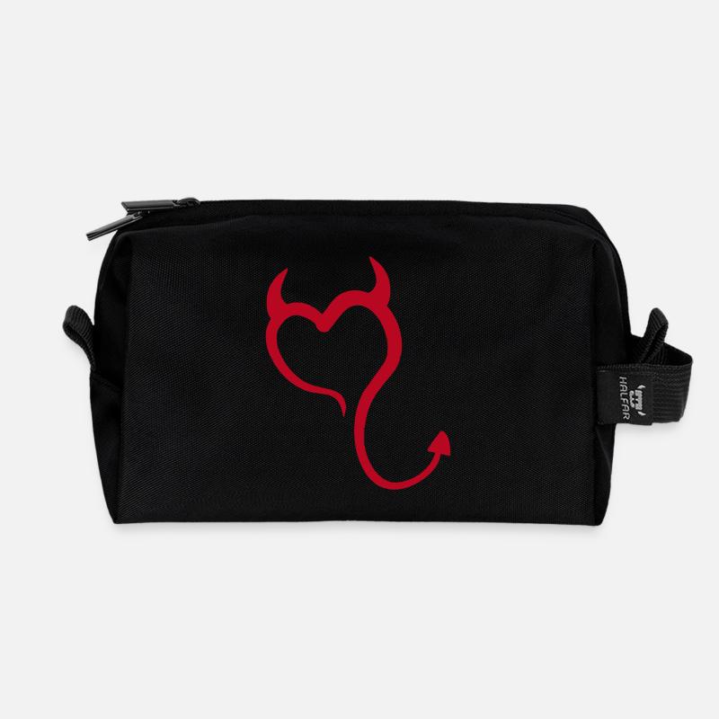 Little Devil 01 - Recycelte Kulturtasche - Schwarz