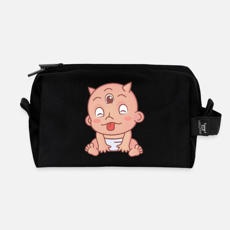 Baby Monster - Recycelte Kulturtasche - Schwarz