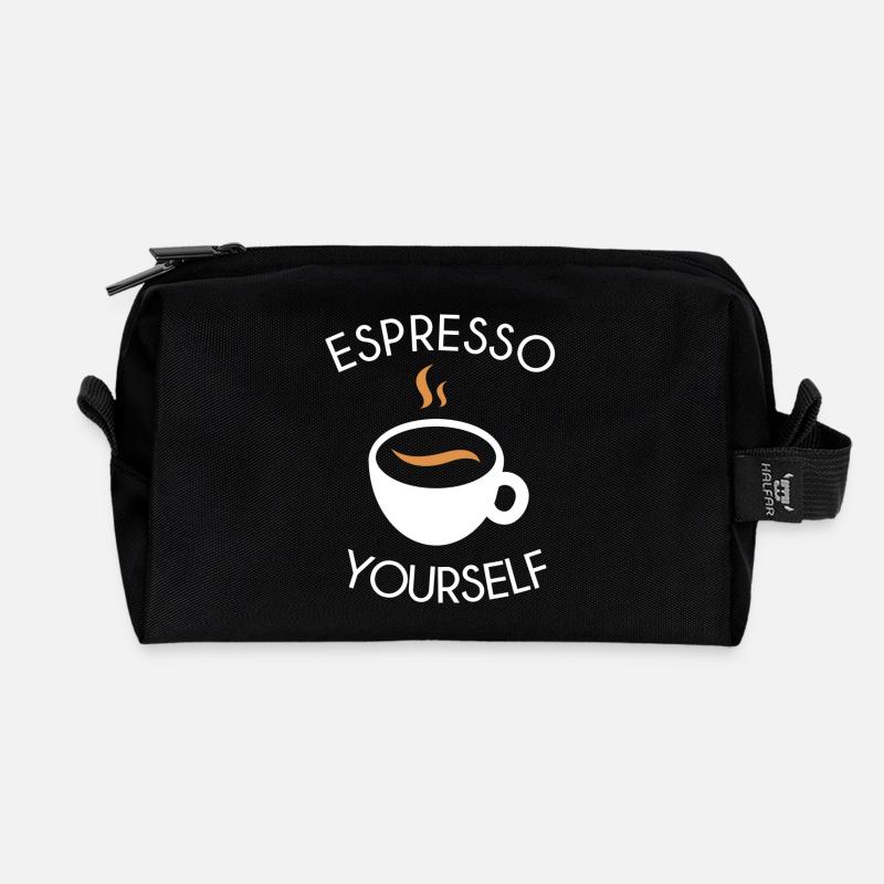 espresso vous-même - Trousse de toilette en tissu recyclé - noir