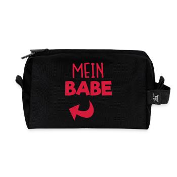 Mein Babe - Recycelte Kulturtasche - Schwarz - Vorne