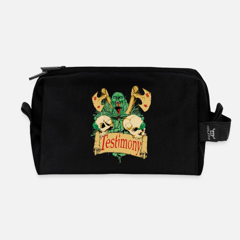 testimony - Recycelte Kulturtasche - Schwarz