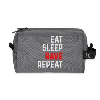 RAVE REPEAT - Recycled Toiletry Zip Bag - anthracite - Front