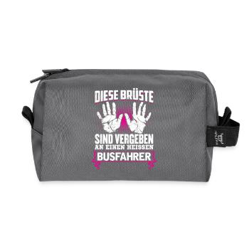 BUSFAHRER - Brüste - Recycelte Kulturtasche - Anthrazit - Vorne