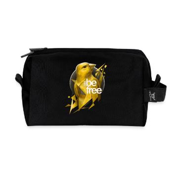 Vogel - Recycelte Kulturtasche - Schwarz - Vorne