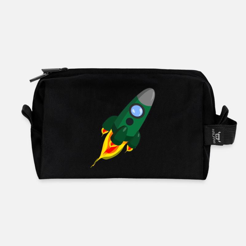 rocket - Recycled Toiletry Zip Bag - black