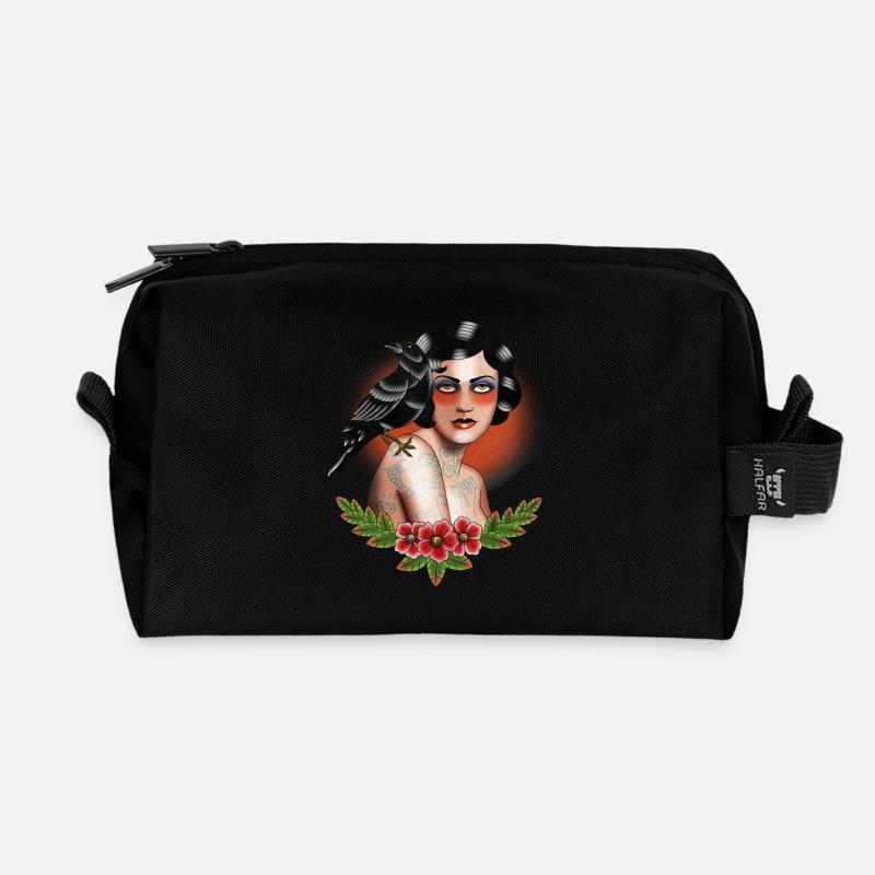 Rabe - Recycelte Kulturtasche - Schwarz