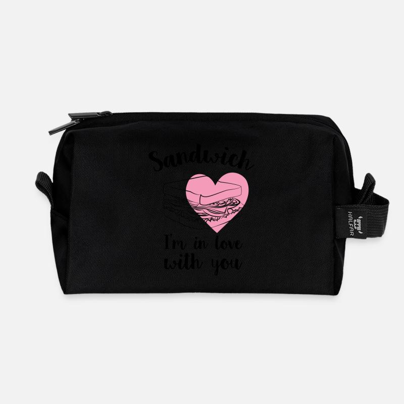 Sandwich - Recycelte Kulturtasche - Schwarz