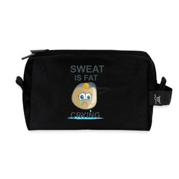 Sweat is Fat Crying - Recycelte Kulturtasche - Schwarz - Vorne