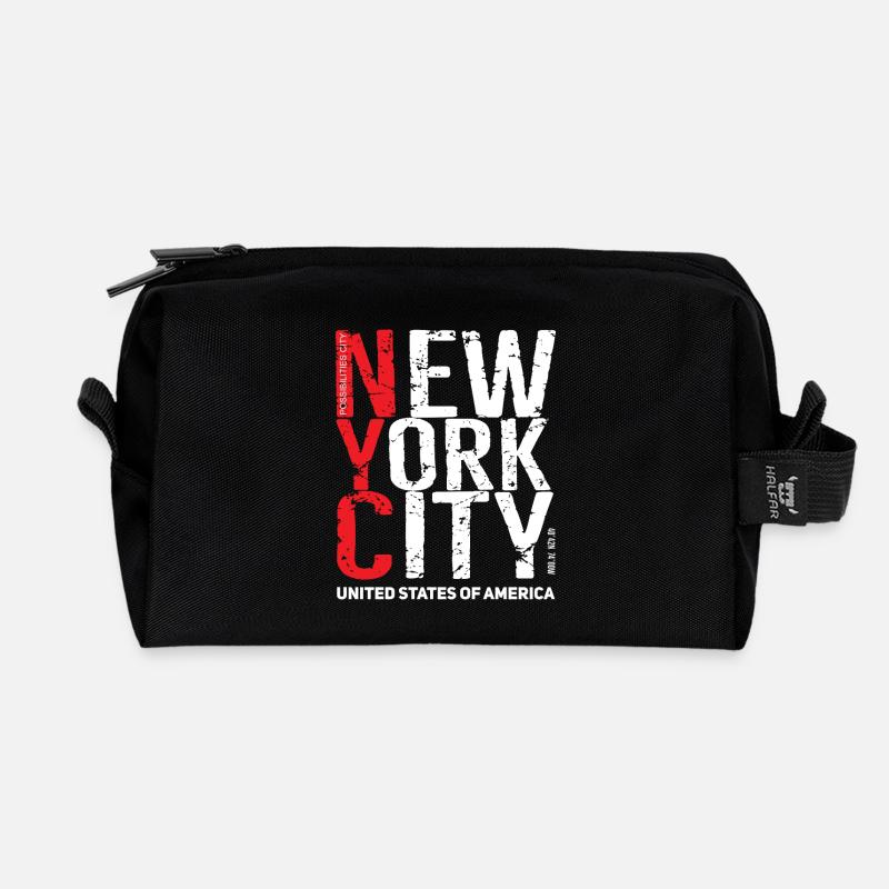 NEW YORK CITY - Recycelte Kulturtasche - Schwarz