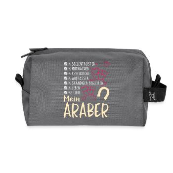 ARABER - mein - Recycelte Kulturtasche - Anthrazit - Vorne