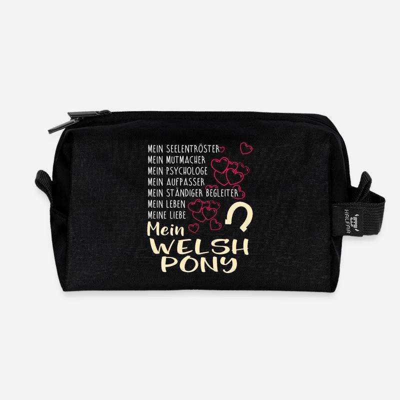 WELSH-PONY -Katze - Recycelte Kulturtasche - Schwarz