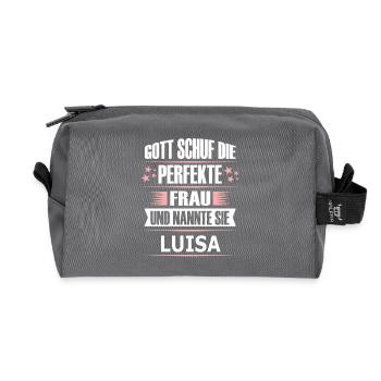 LUISA - Recycelte Kulturtasche - Anthrazit - Vorne