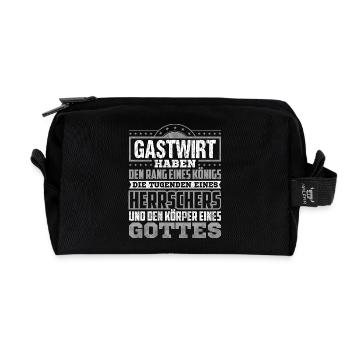 GASTWIRT - gott - Recycelte Kulturtasche - Schwarz - Vorne