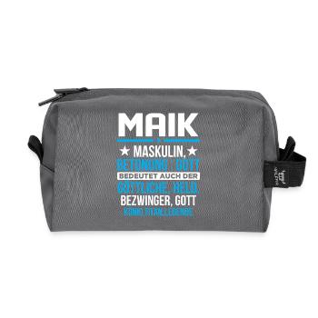 MAIK - Titan - Recycelte Kulturtasche - Anthrazit - Vorne