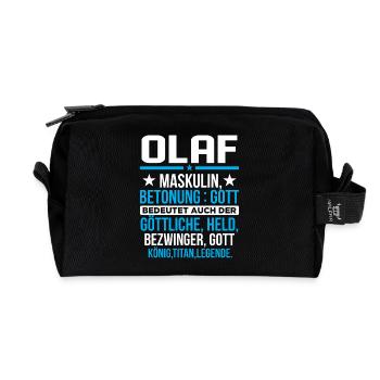 OLAF - Titan - Recycelte Kulturtasche - Schwarz - Vorne