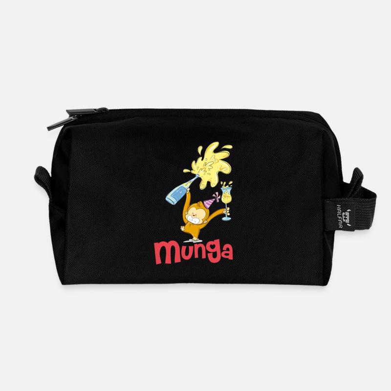 Munga Festa - Recycelte Kulturtasche - Schwarz