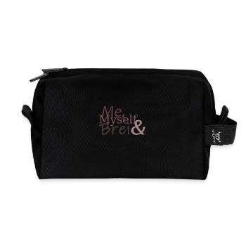 Baby Brei Design Me Myself Geschenk Geschenktipp - Recycelte Kulturtasche - Schwarz - Vorne