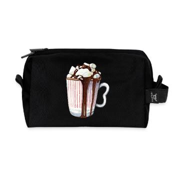 Marshmallow Kakao - Recycelte Kulturtasche - Schwarz - Vorne