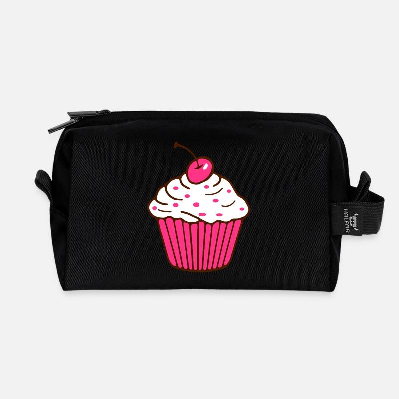 Cupcake - Recycelte Kulturtasche - Schwarz