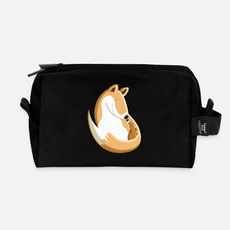 Fuchs Mit Baby I Schwangerschaft I Kinder Geschenk - Recycelte Kulturtasche - Schwarz