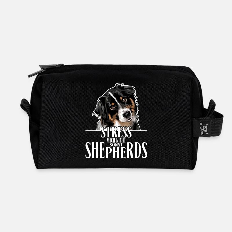 AUSTRALIAN SHEPHERD Spruch Wilsigns Aussie Hunde - Recycelte Kulturtasche - Schwarz
