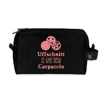 Pfalz - Uffschnitt - Worschd - Wurst - Dialekt -1C - Recycelte Kulturtasche - Schwarz - Vorne