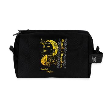Femme indienne - Trousse de toilette en tissu recyclé - noir - Devant