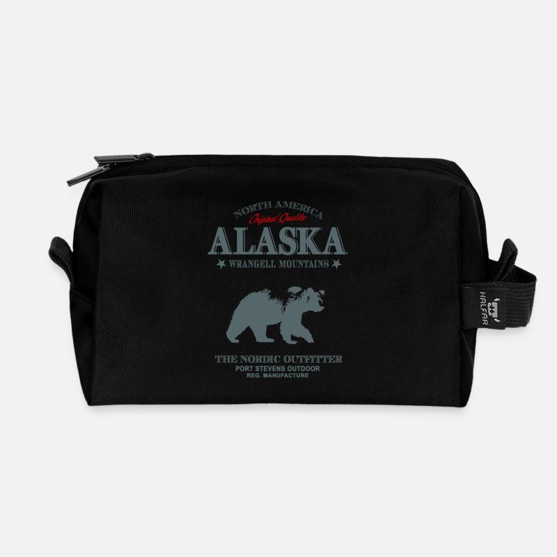 Alaska - Grizzly Bear - Recycelte Kulturtasche - Schwarz