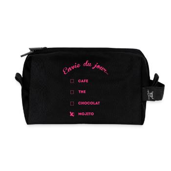 mojito addict thé café - Recycled Toiletry Zip Bag - black - Front
