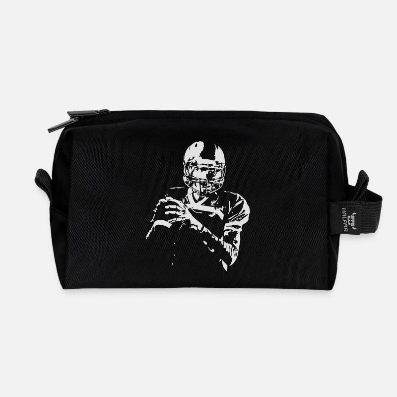Football - Recycelte Kulturtasche - Schwarz