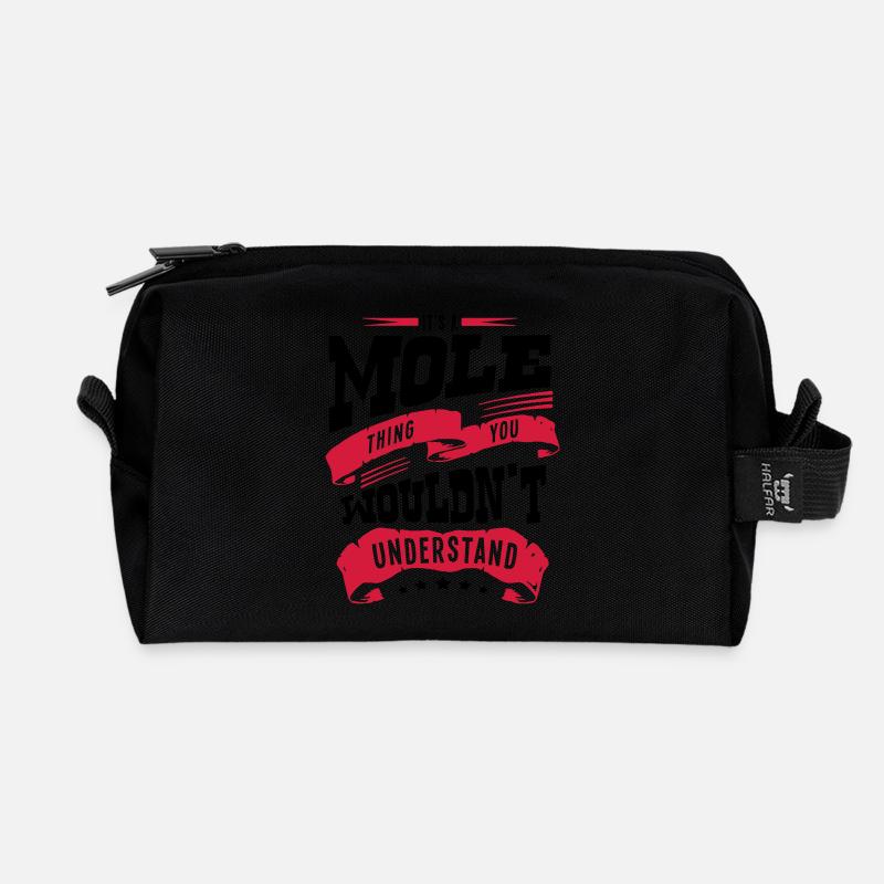 its a mole thing you wouldnt understand - Recycled Toiletry Zip Bag - black