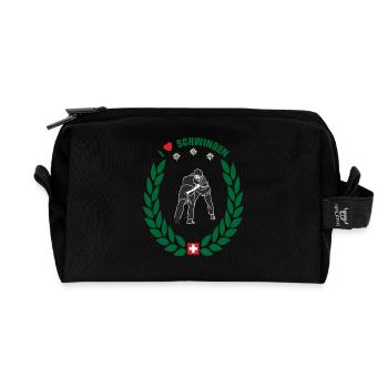Schwinger lieben Schwingsport Hosenlupf - Recycelte Kulturtasche - Schwarz - Vorne