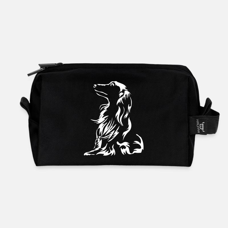 Dackel "Black Edition" - Recycelte Kulturtasche - Schwarz