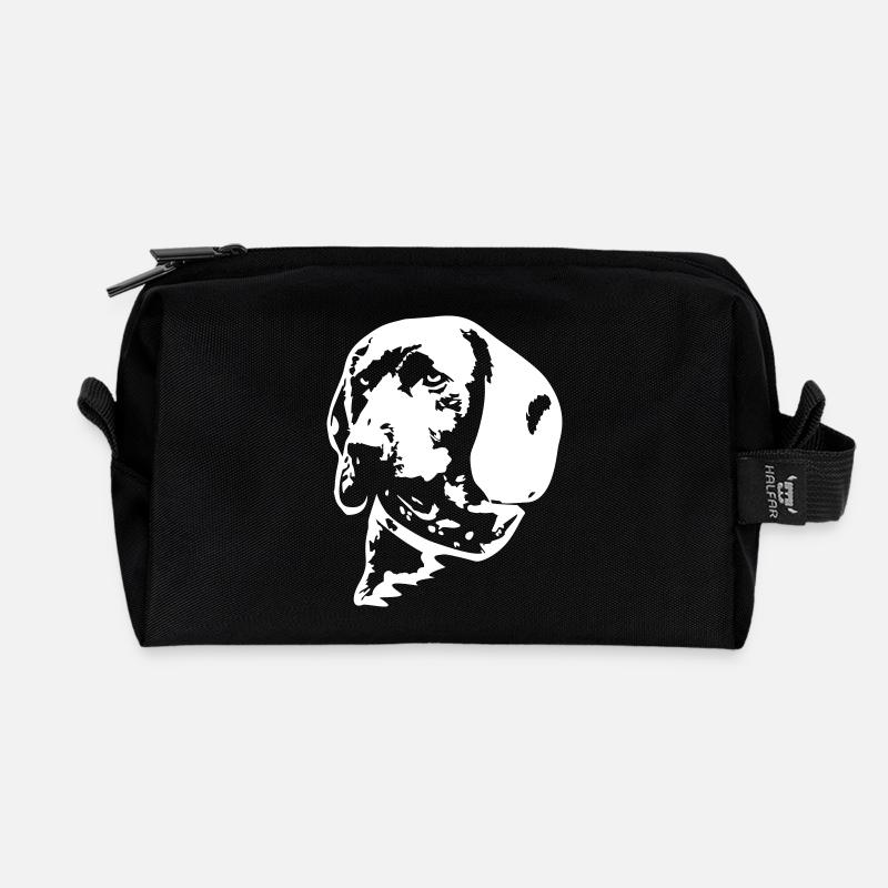 Bayerischer Gebirgsschweißhund Kopf "Black Edition - Recycelte Kulturtasche - Schwarz