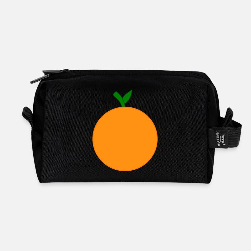 Orangen Frucht Früchte Kostüm Fasching Karneval - Recycelte Kulturtasche - Schwarz
