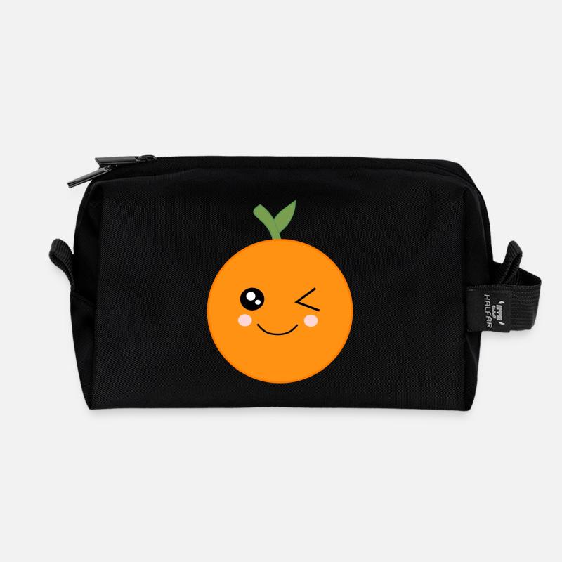 Oranges Fruit Fruits Costume Carnival Carnival - Recycled Toiletry Zip Bag - black