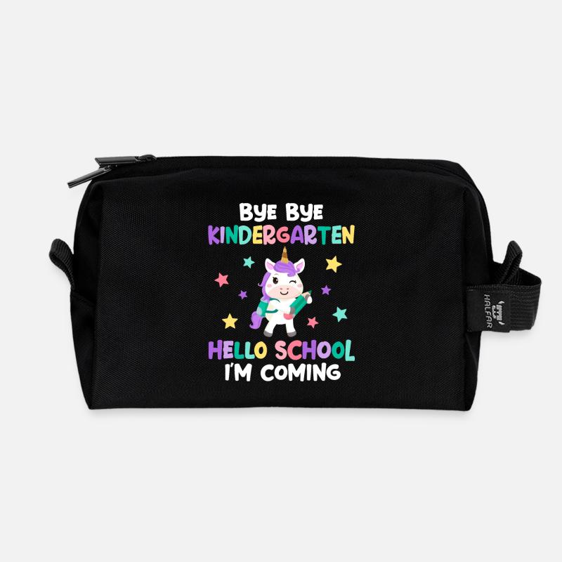 Schule 1. Klasse Einschulung - Recycelte Kulturtasche - Schwarz