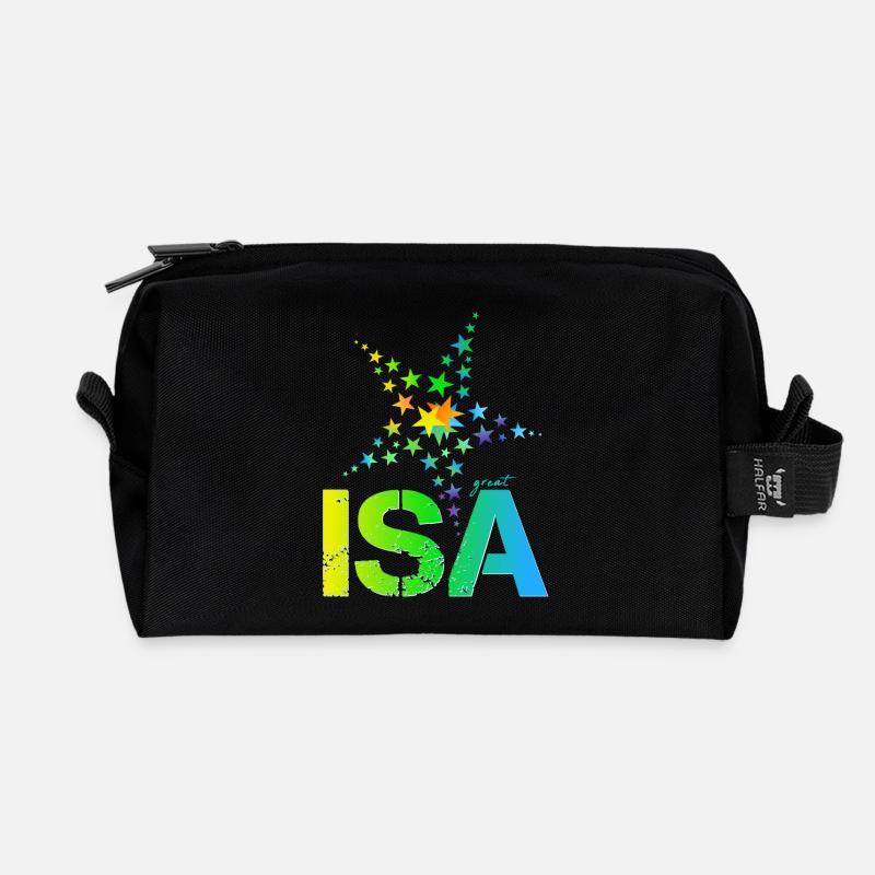 Isa Geburtstag Isabell - Recycelte Kulturtasche - Schwarz